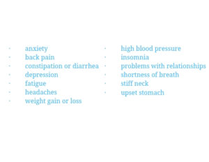 symptoms stress text image